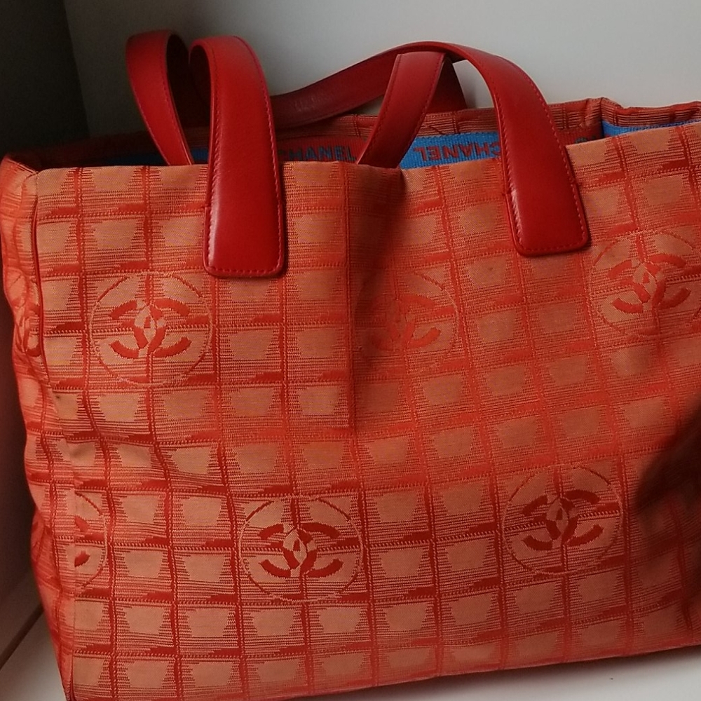 SOLD! Chanel Nylon Shopper Tote Bag